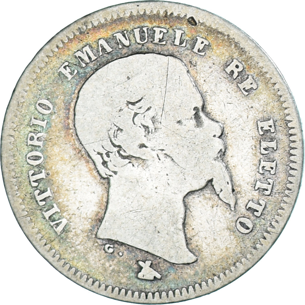Münze, Italien Staaten, Vittorio Emanuele II, 50 Centesimi, 1860, Florence, S