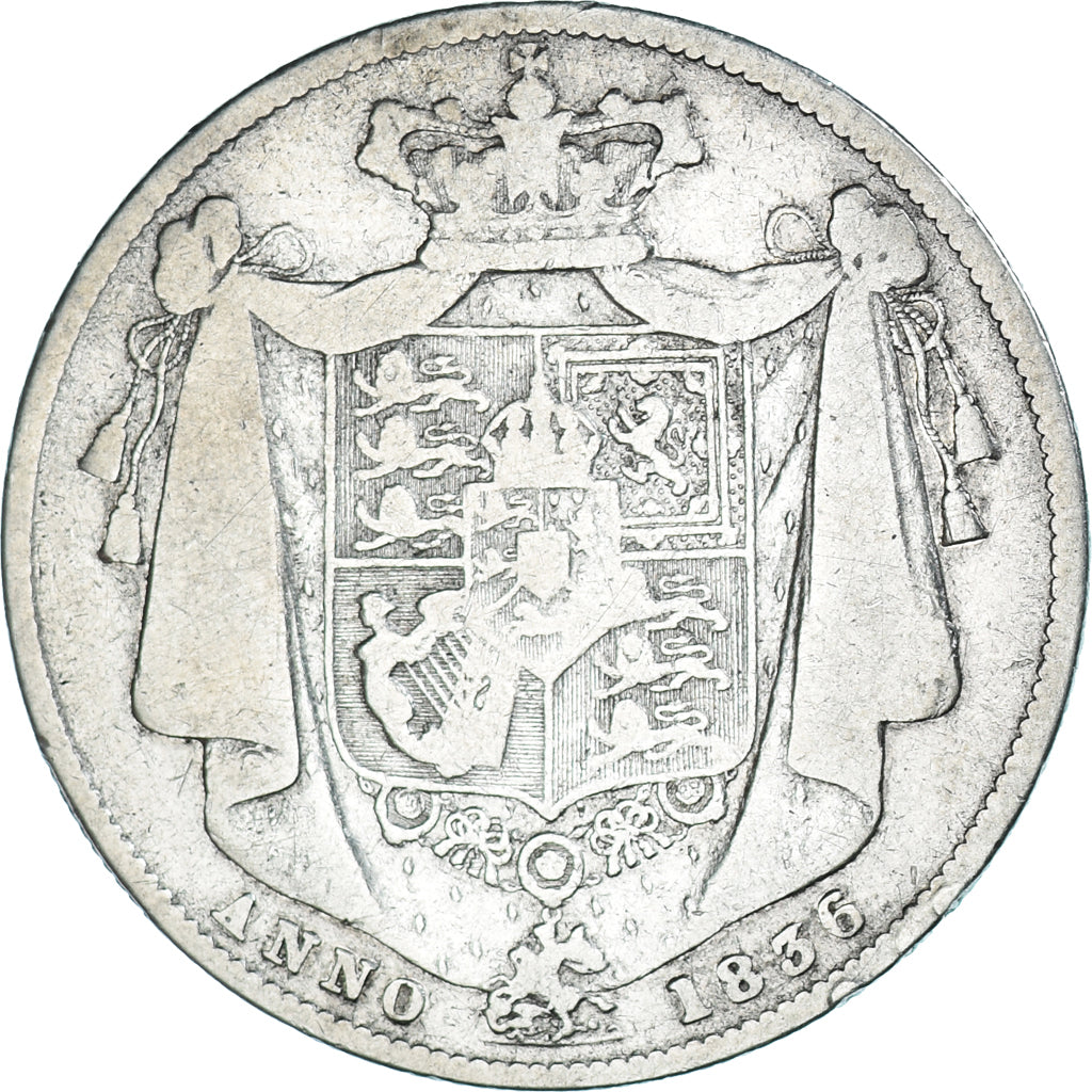 Münze, Großbritannien, William IV, 1/2 Crown, 1836, London, SGE+, Silber