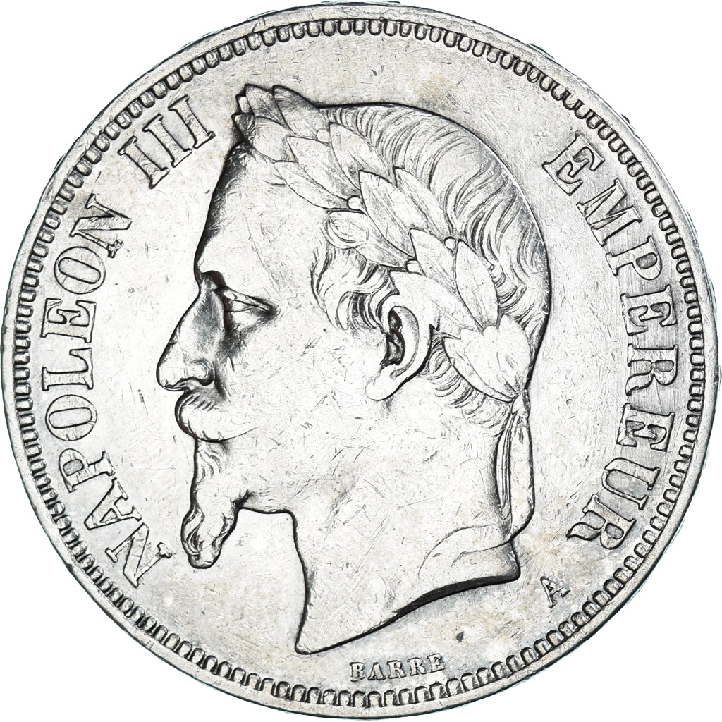 Monnaie, France, Napoleon III, 5 Francs, 1870, Paris, TTB, Argent, Gadoury:739