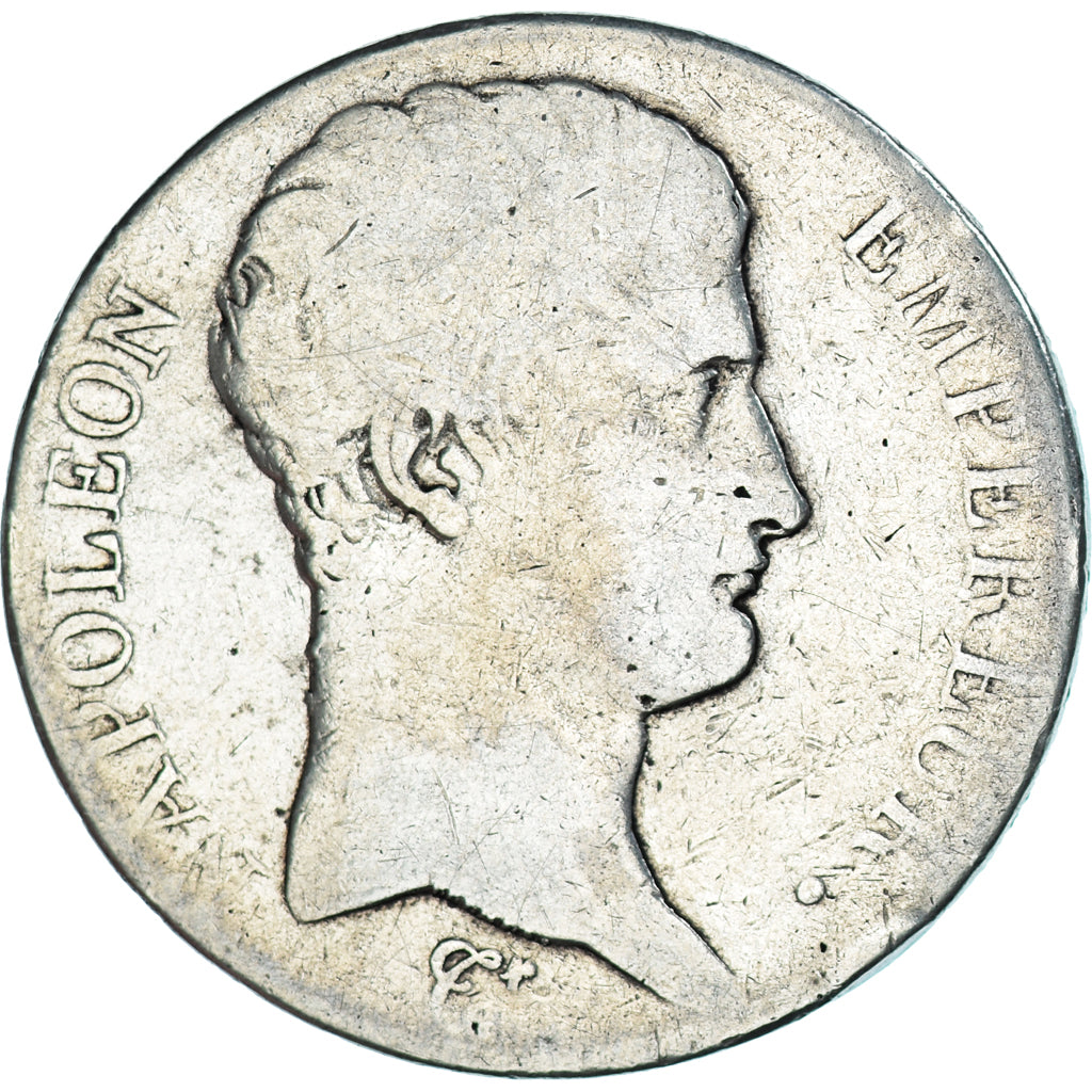 Munten, Frankrijk, Napoléon I, 5 Francs, AN 13, Paris, ZG+, Zilver, KM:662.1