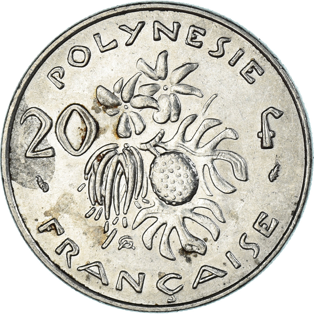 Moeda, Polinésia Francesa, 20 Francs, 1979