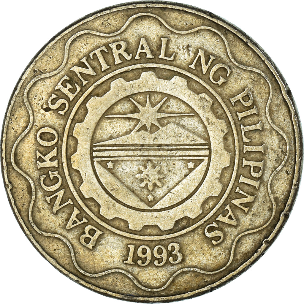 Coin, Philippines, 5 Piso, 1993