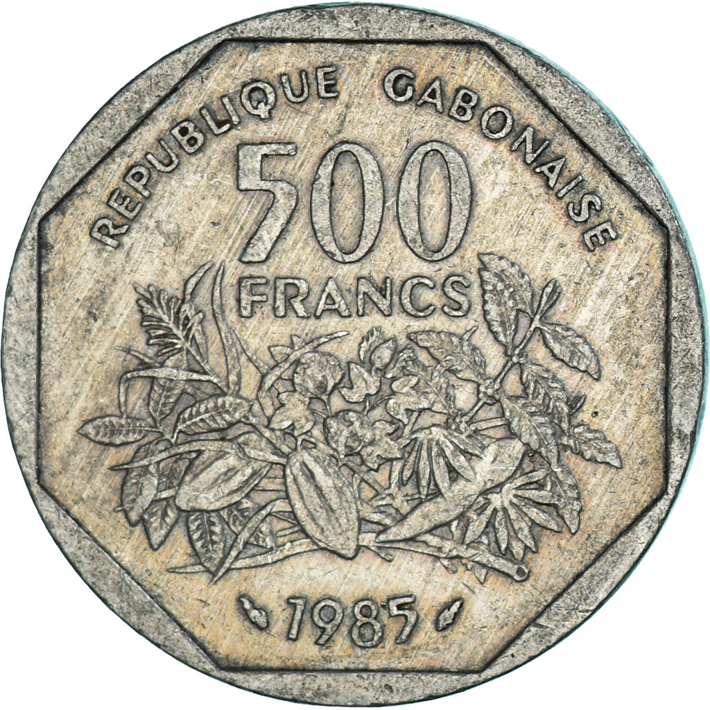 Moneta, Gabon, 500 Francs, 1985, Paris, BB, Rame-nichel, KM:14