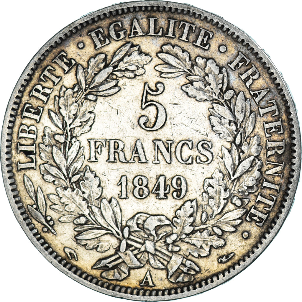 Münze, Frankreich, Cérès, 5 Francs, 1849, Paris, S+, Silber, KM:761.1