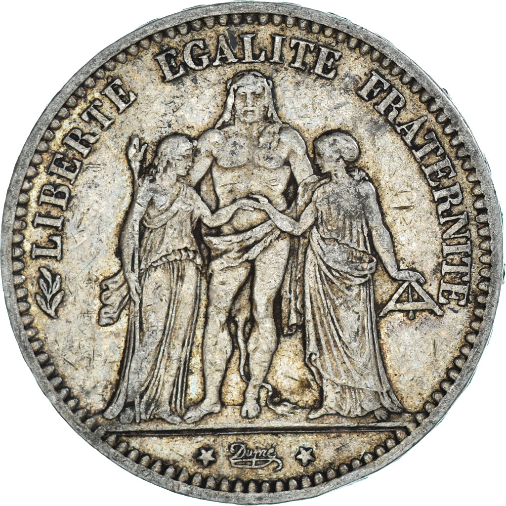Monnaie, France, Hercule, 5 Francs, 1877, Bordeaux, TB+, Argent, Gadoury:745a
