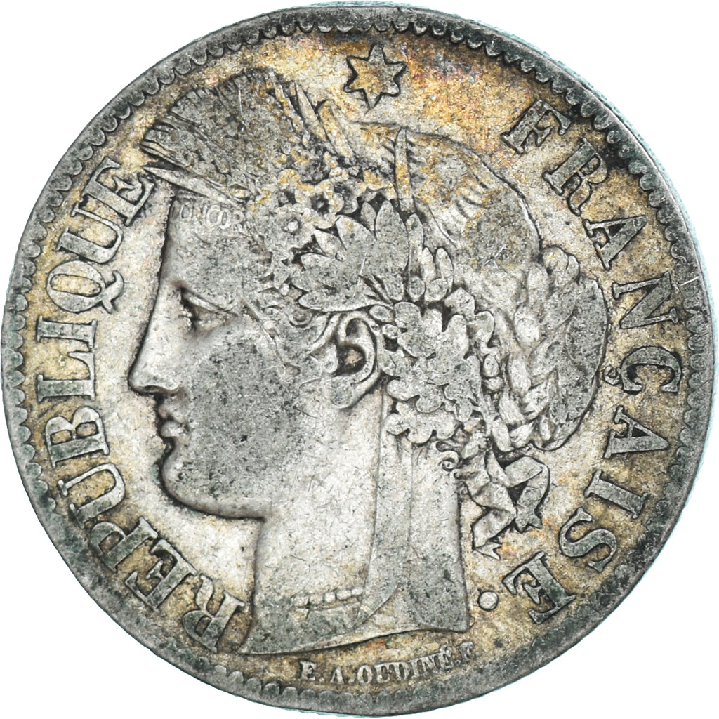 Coin, France, Cérès, 2 Francs, 1887, Paris, VF(30-35), Silver, KM:817.1