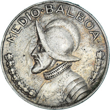 Coin, Panama, 1/2 Balboa, 1968, Franklin Mint, VF(30-35), Silver, KM:12a.1