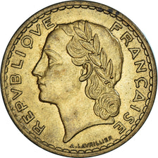 Moeda, França, Lavrillier, 5 Francs, 1940, AU(55-58), Alumínio-Bronze