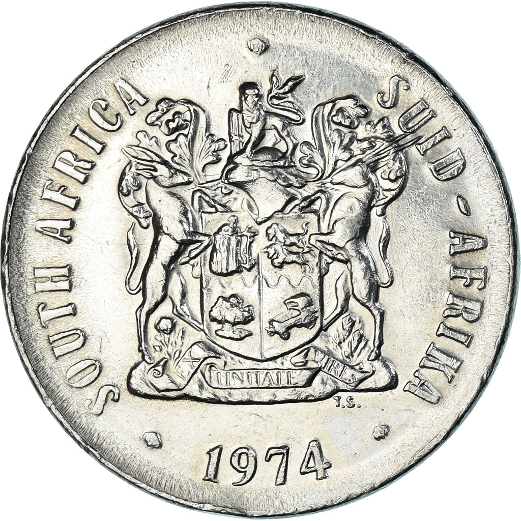 Monnaie, Afrique du Sud, 50 Cents, 1974