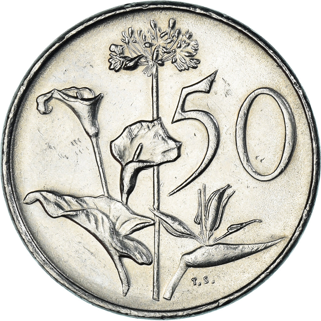 Monnaie, Afrique du Sud, 50 Cents, 1974