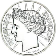 Moneta, Francja, Fraternité, 100 Francs, 1988, MS(63), Srebro, KM:966a