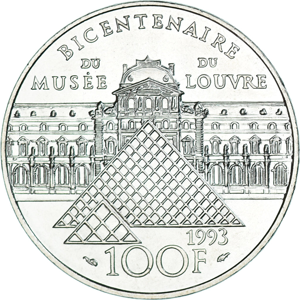 Münze, Frankreich, Liberté guidant le peuple, 100 Francs, 1993, UNZ, Silber