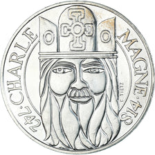 Coin, France, Charlemagne, 100 Francs, 1990, Paris, MS(63), Silver, KM:982