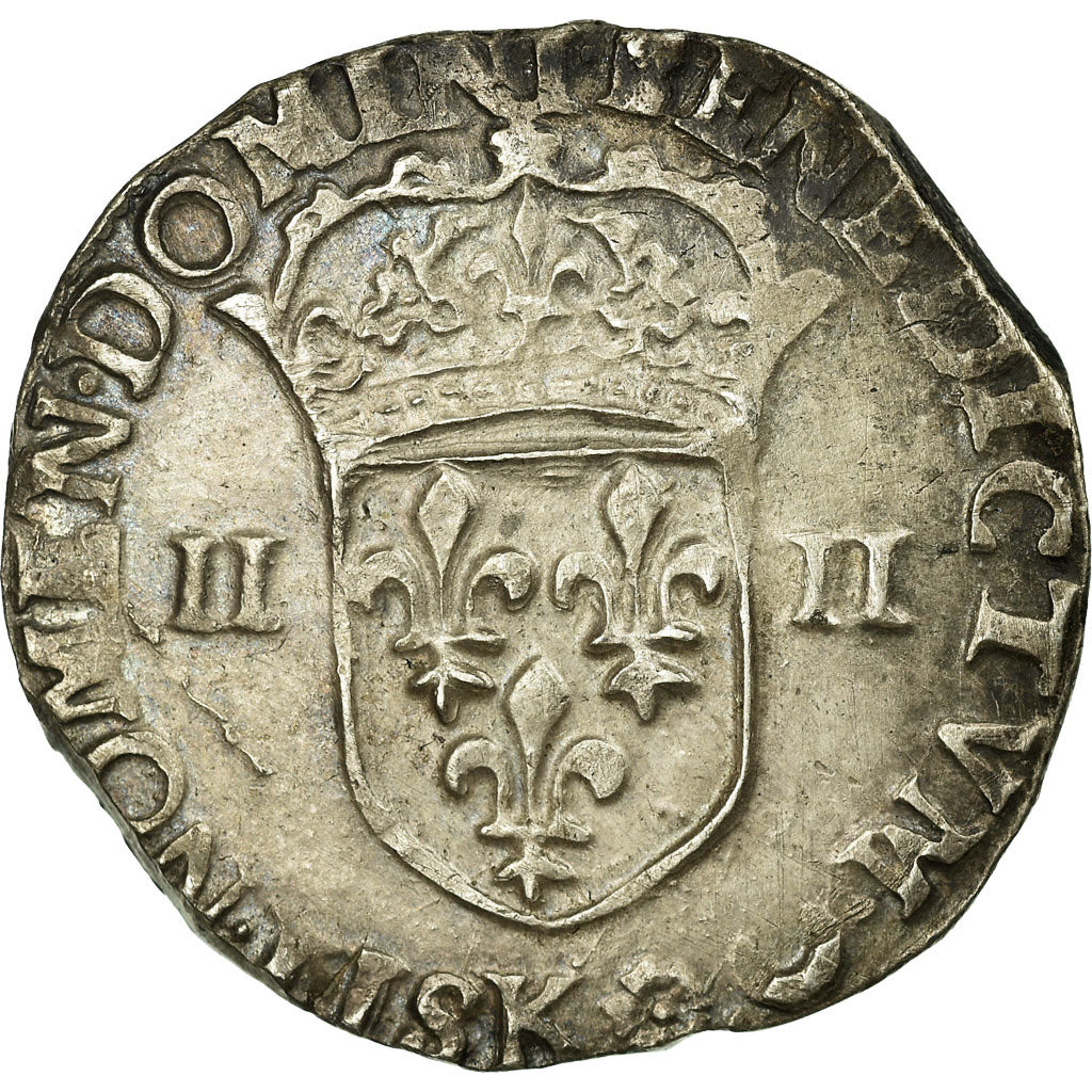 Moneta, Francia, Louis XIV, 1/4 Écu, frappé au marteau, 1/4 Ecu, 1643