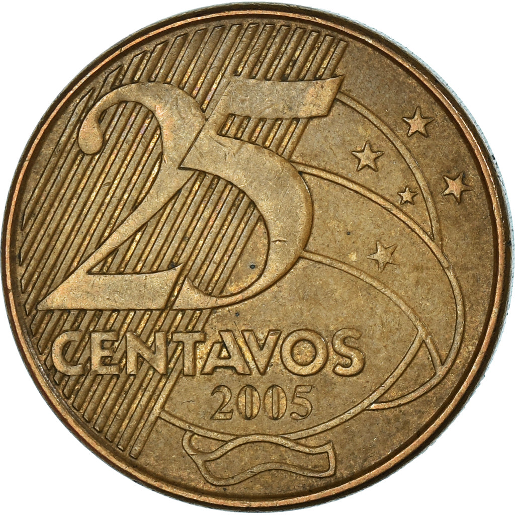 Münze, Brasilien, 25 Centavos, 2005