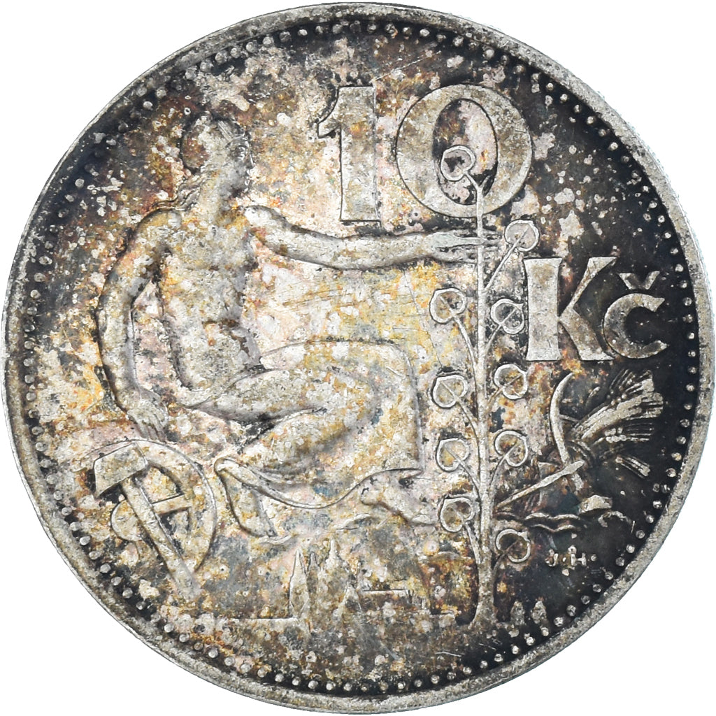 Coin, Czechoslovakia, 10 Korun, 1931, VF(30-35), Silver, KM:15