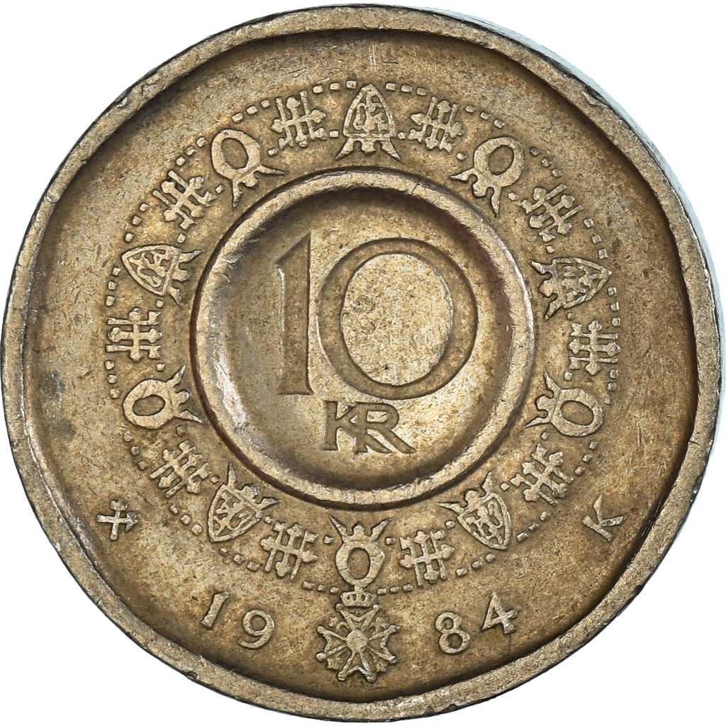 Münze, Norwegen, 10 Kroner, 1984