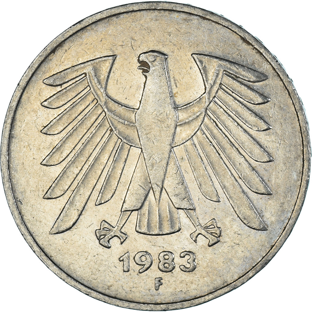 Monnaie, Allemagne, 5 Mark, 1983