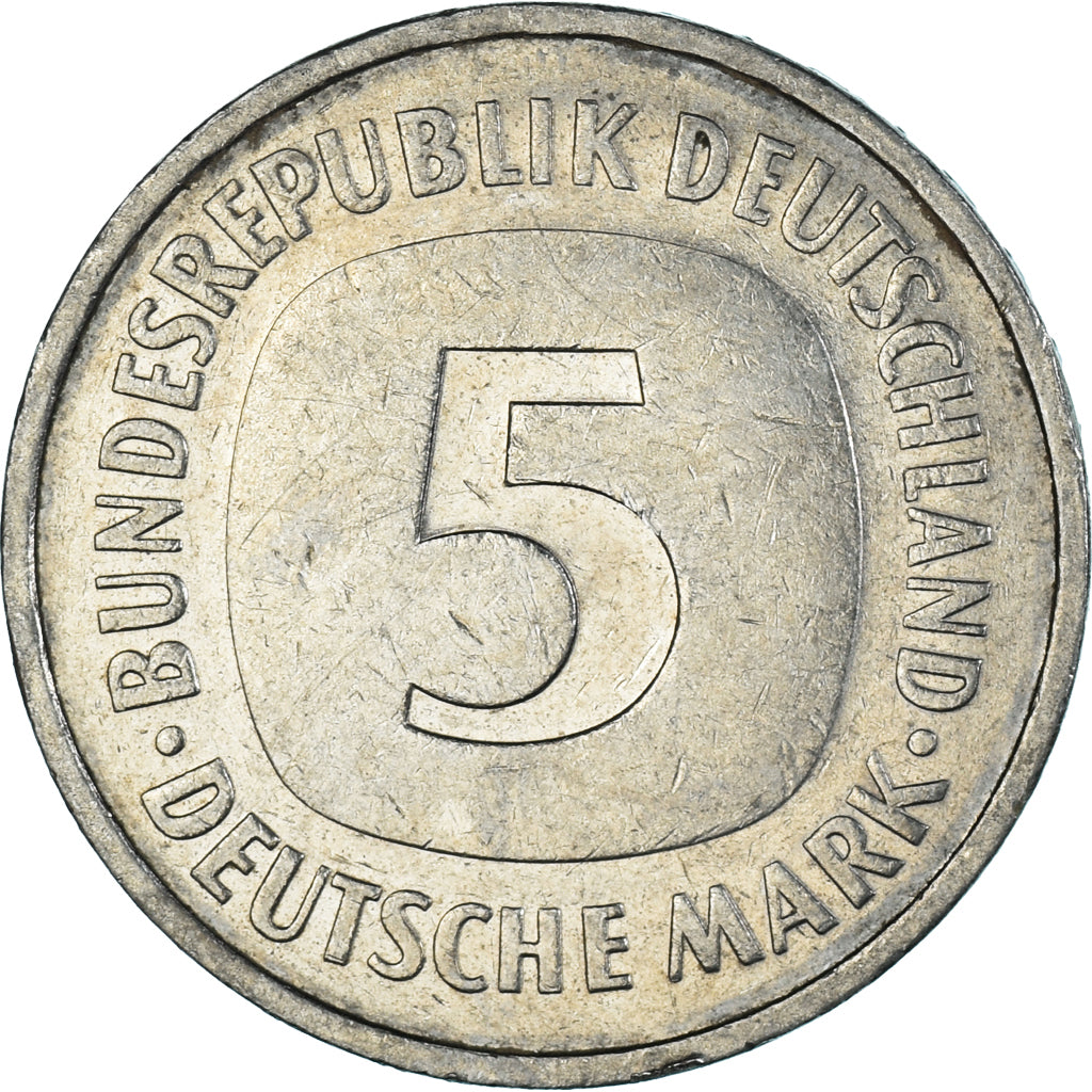 Monnaie, Allemagne, 5 Mark, 1983