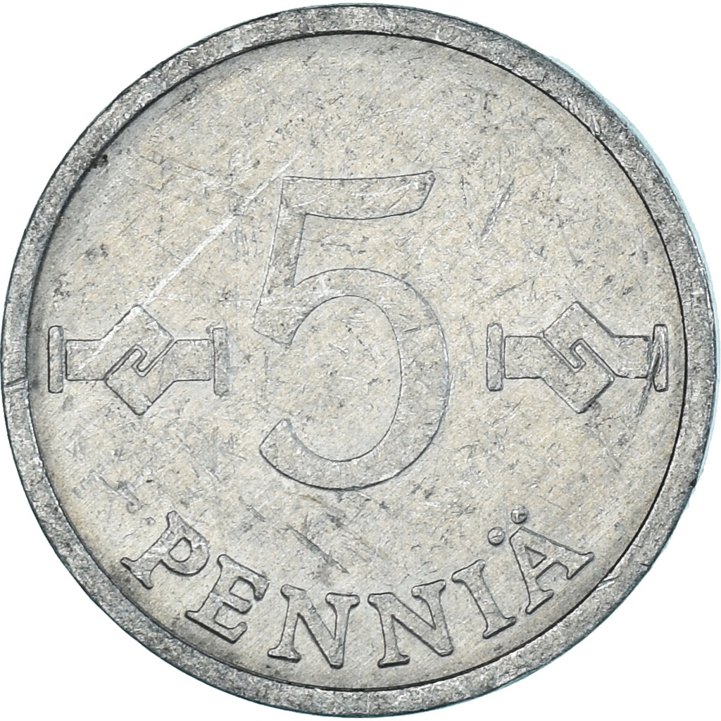 Monnaie, Finlande, 5 Pennia, 1978