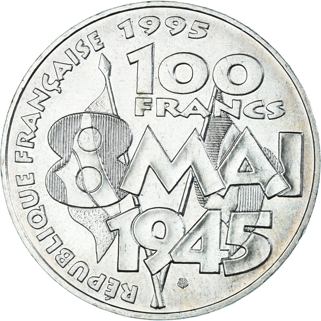 Coin, France, 8 mai 1945, 100 Francs, 1995, MS(63), Silver, KM:1116.1