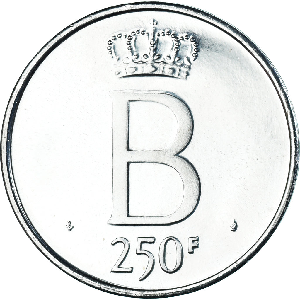 Coin, Belgium, Boudewijn, 250 Francs, 1976, Brussels, Prooflike, AU(55-58)