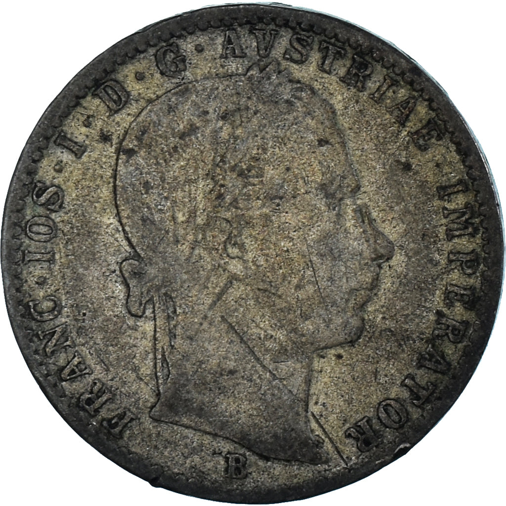 Moneta, Austria, Franz Joseph I, 1/4 Florin, 1860, Kremnitz, BB, Argento