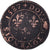 Moneta, Francia, Henri III, Double Tournois, 1587, Paris, MB, Rame, CGKL:84