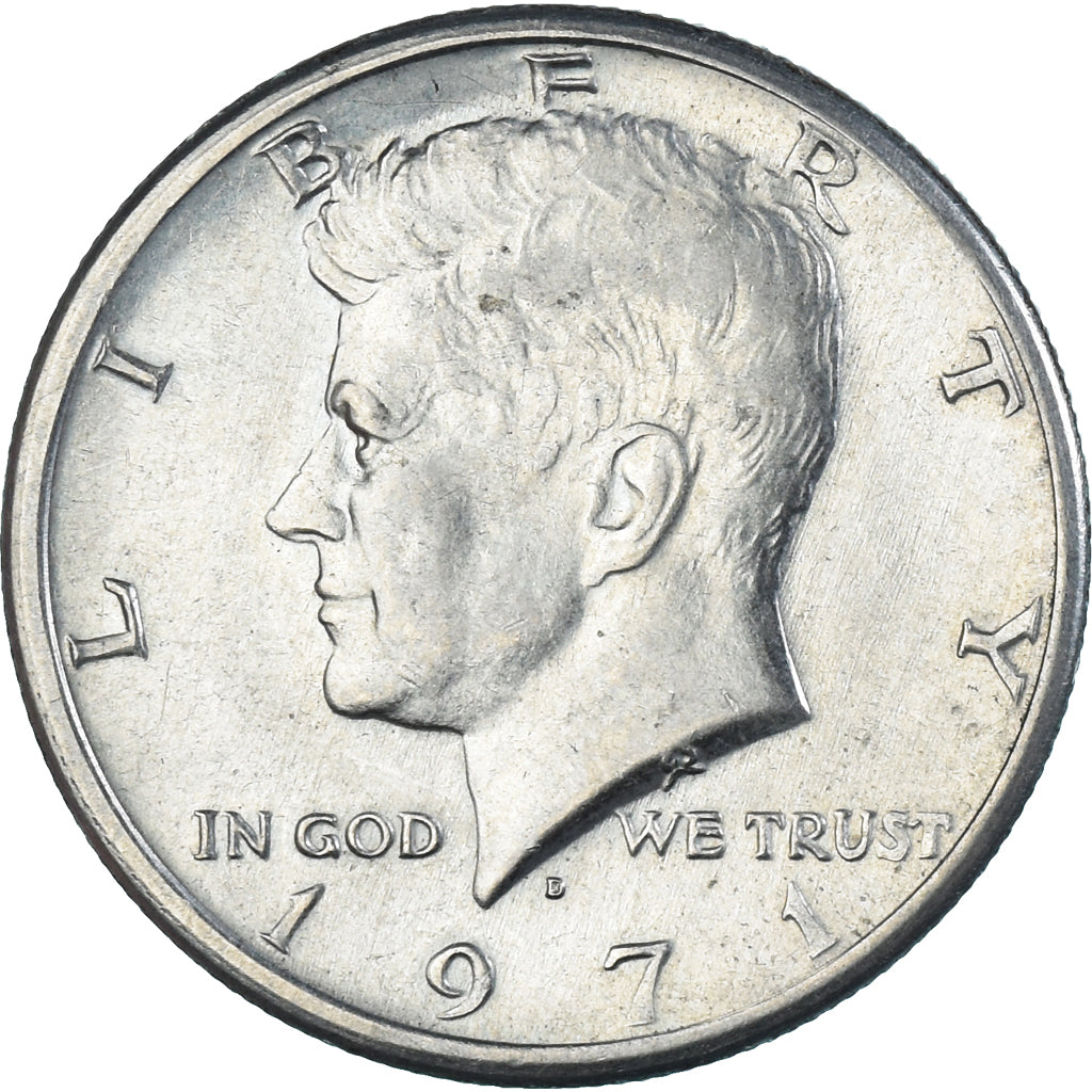 Coin, United States, Half Dollar, 1971, Philadelphia, EF(40-45), Copper-Nickel