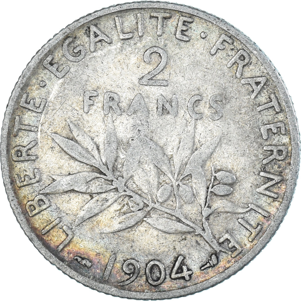 Monnaie, France, Semeuse, 2 Francs, 1904, Paris, TB, Argent, Gadoury:532