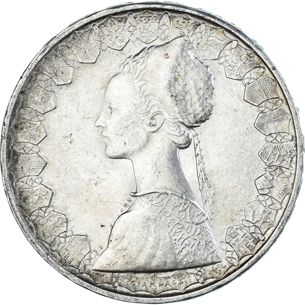 Coin, Italy, 500 Lire, 1958, Rome, AU(50-53), Silver, KM:98