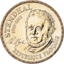 Moneta, Francja, Stendhal, 10 Francs, 1983, AU(55-58), Nikiel-Brąz, KM:953