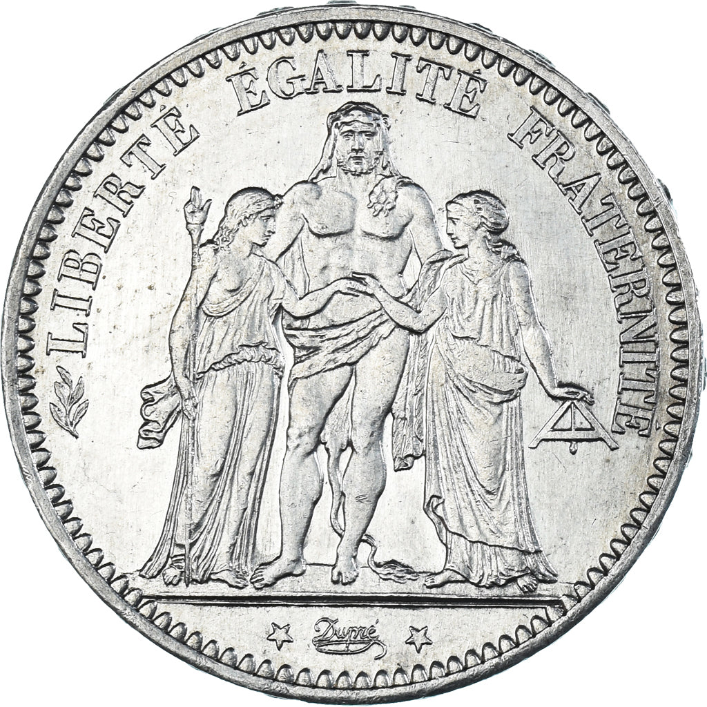 Moneta, Francja, Hercule, 5 Francs, 1873, Paris, AU(50-53), Srebro, KM:820.1