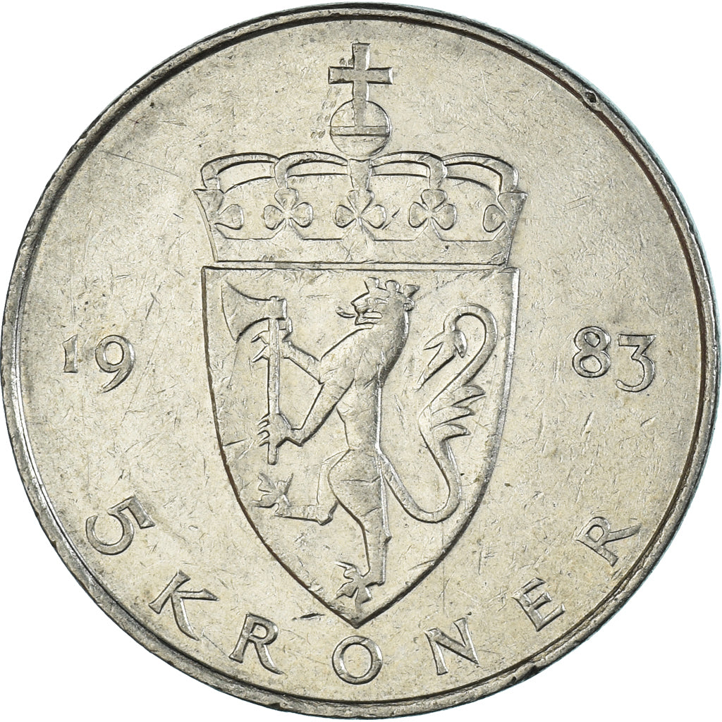Monnaie, Norvège, 5 Kroner, 1983