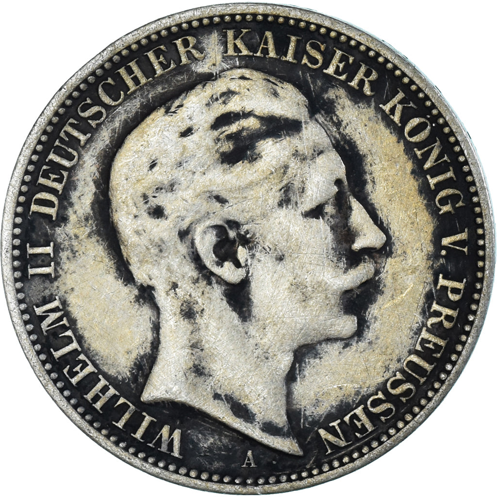 Münze, Deutsch Staaten, PRUSSIA, Wilhelm II, 3 Mark, 1909, Berlin, SGE, Silber