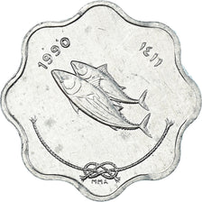 Coin, MALDIVE ISLANDS, 5 Laari, 1990