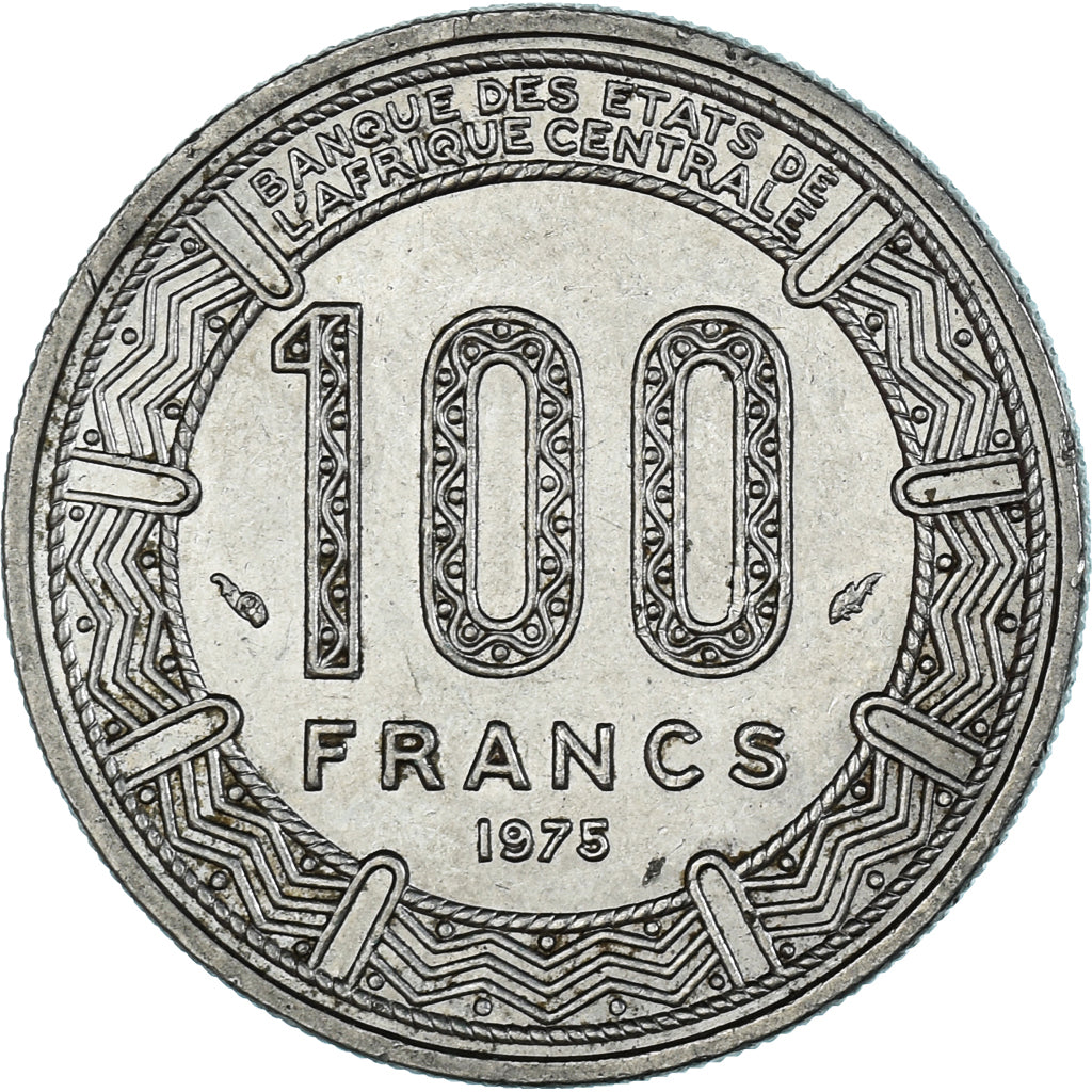 Moneta, Gabon, 100 Francs, 1975