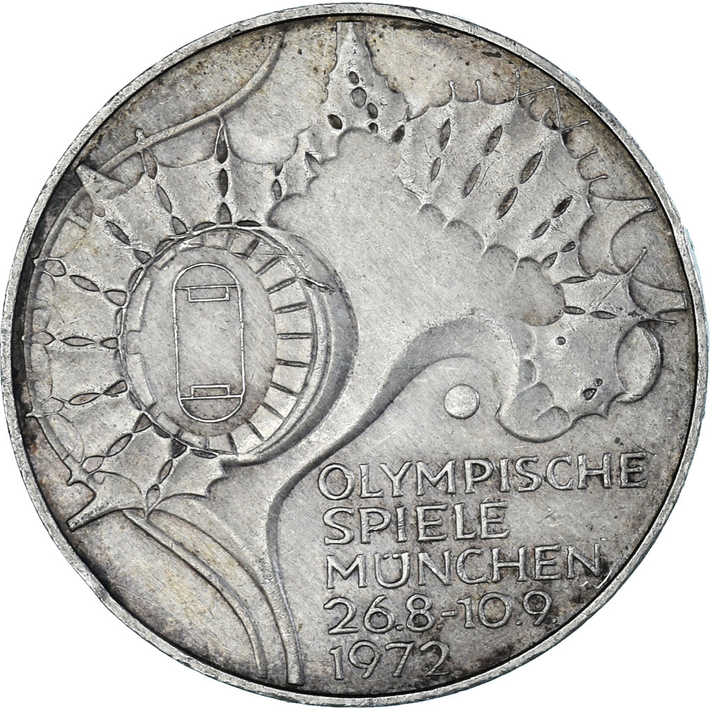 Coin, GERMANY - FEDERAL REPUBLIC, 10 Mark, 1972, Hamburg, AU(50-53), Silver