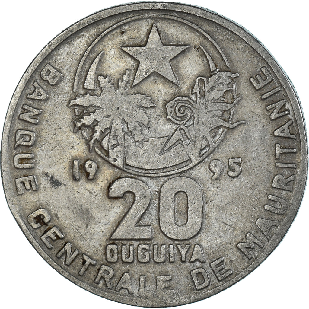 Moneda, Mauritania, 20 Ouguiya, 1995