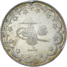 Coin, Turkey, Muhammad V, 20 Kurush, 1917, Qustantiniyah, EF(40-45), Silver
