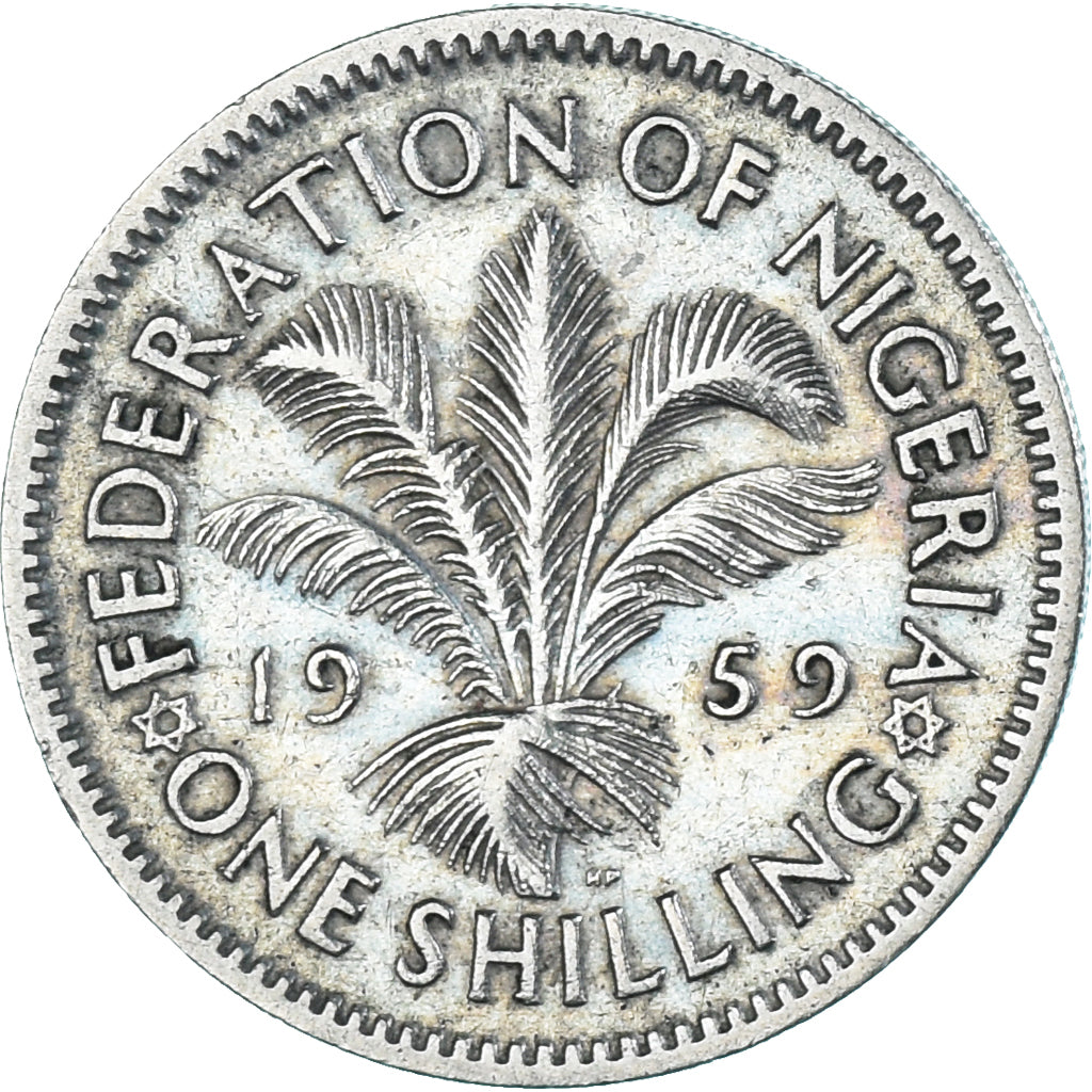 Coin, Nigeria, Elizabeth II, Shilling, 1959, British Royal Mint, EF(40-45)