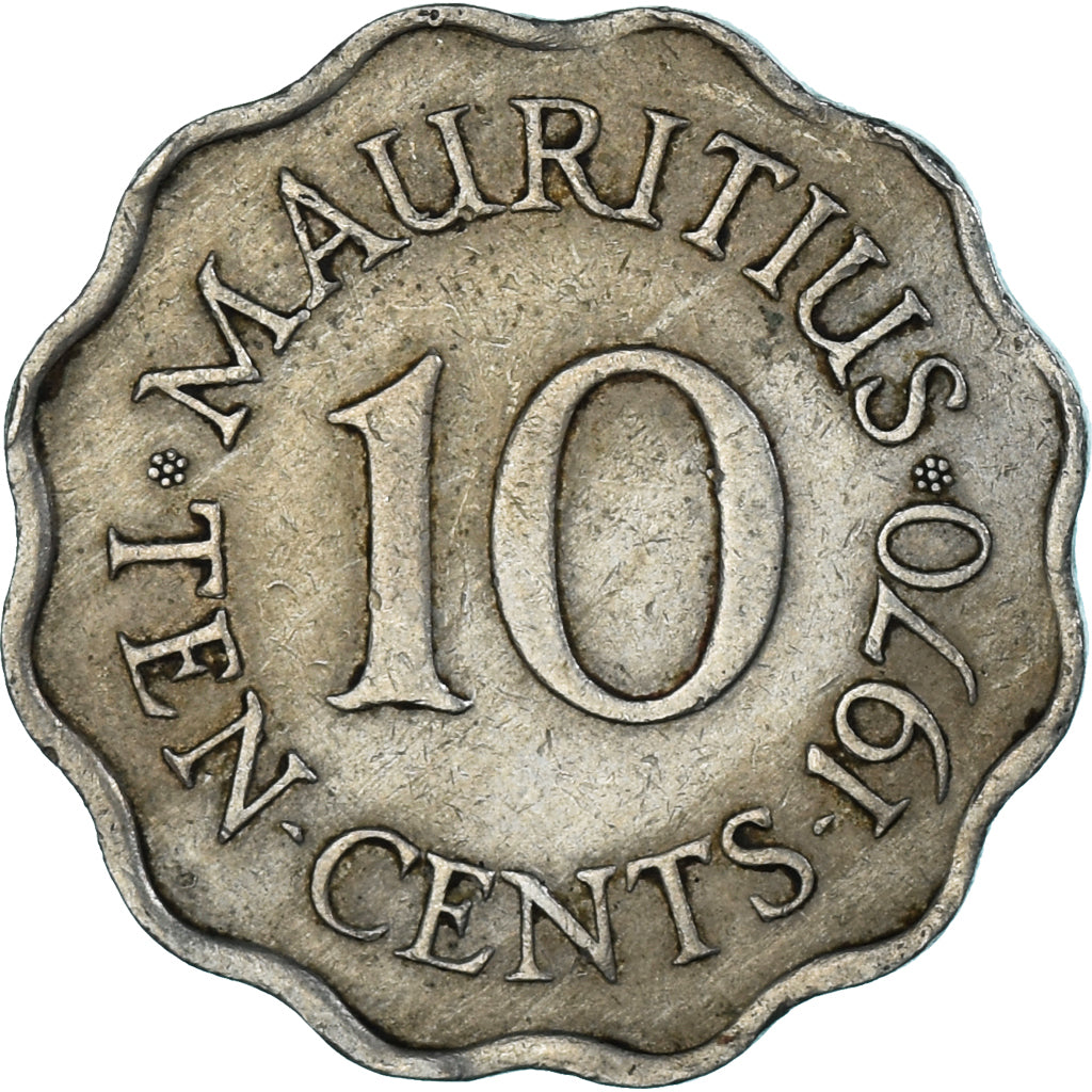 Monnaie, Maurice, 10 Cents, 1970