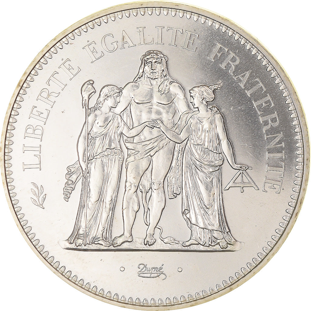 Coin, France, Hercule, 50 Francs, 1977, Paris, MS(65-70), Silver, KM:941.1