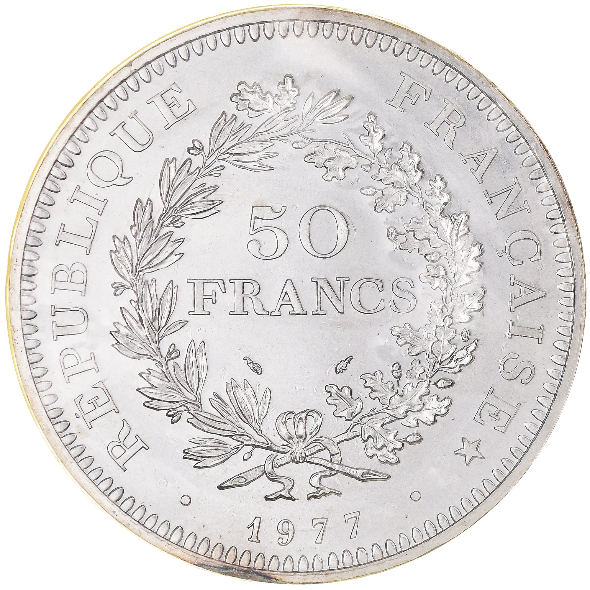 Coin, France, Hercule, 50 Francs, 1977, Paris, MS(65-70), Silver, KM:941.1