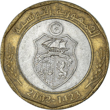 Coin, Tunisia, 5 Dinars, 2002