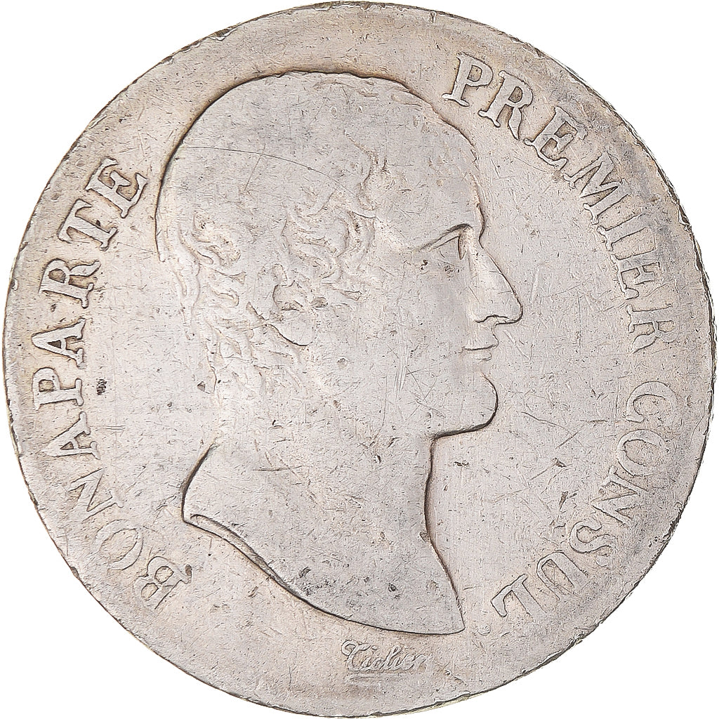 Moneda, Francia, Napoléon I, 5 Francs, An XI, Paris, BC, Plata, KM:650.1