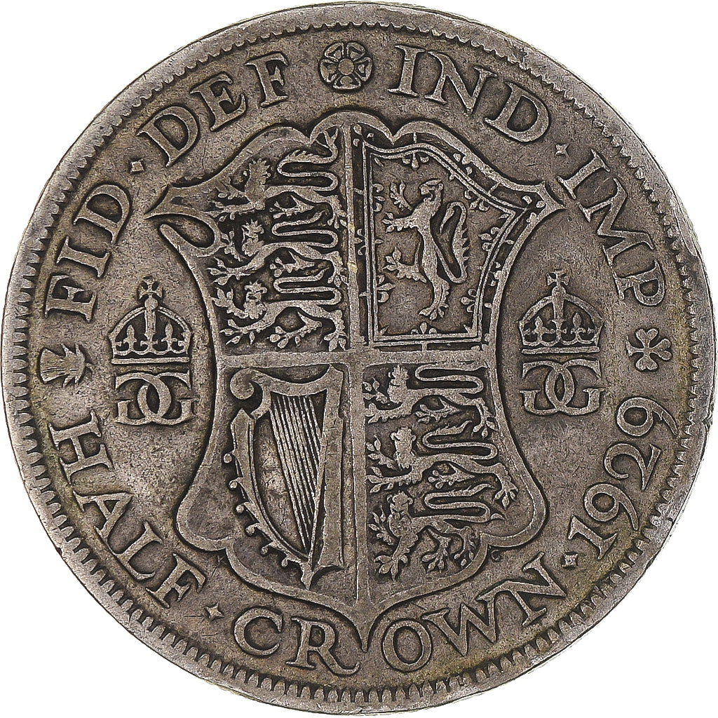 Coin, Great Britain, George V, 1/2 Crown, 1929, British Royal Mint, VF(30-35)