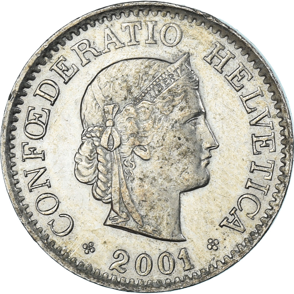 Münze, Schweiz, 10 Rappen, 2001