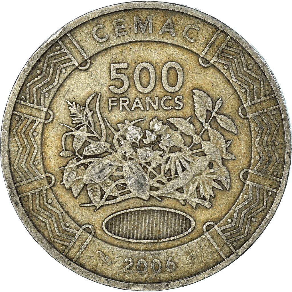 Moneta, Państwa Afryki Środkowej, 500 Francs, 2006