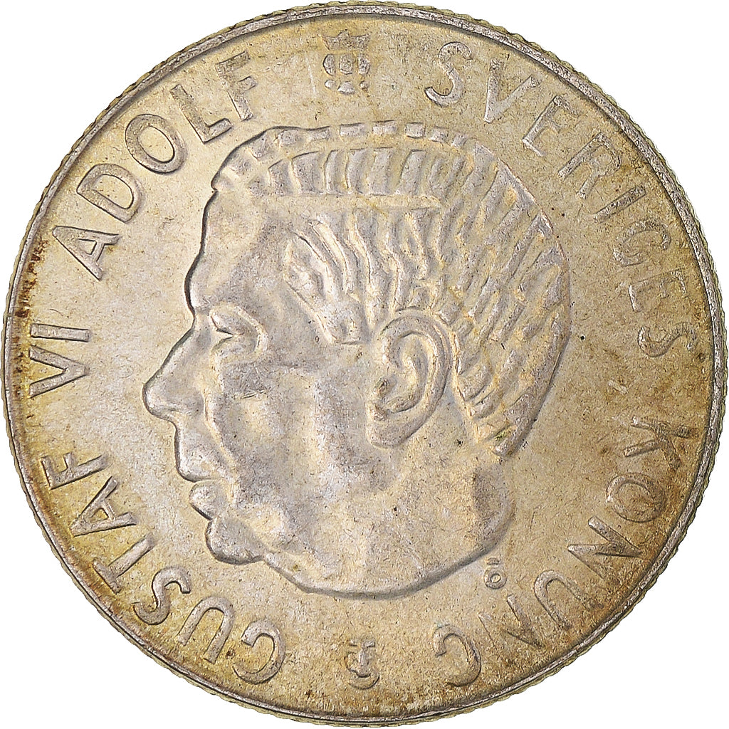Moneta, Svezia, Gustaf VI, Krona, 1956, BB+, Argento, KM:826